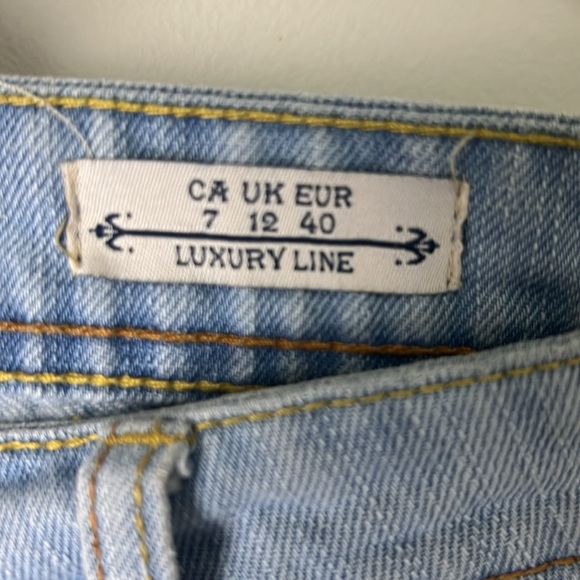 Parisian Cowgirl Hot pants Southwestern Fringe Hem Jeans Shorts - Picture 3 of 5